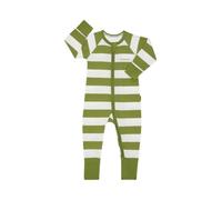 Bonds Rugby Stripes Jungle Wondersuit, Stripy, Two-Way Zip, Comfy Stretchy Cotton, Fold Over Cuffs (3 Years)
