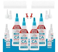 BondXtra 16 oz. Thin Viscosity Premium CA Glue for Woodworking with Extra Bottles, Caps and Microtips, Super Glue Kit for Woodturning, Plastic, Wood and DIY Craft