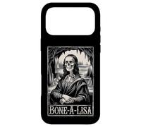Bone-A-Lisa Spooky MonaLisa Parody Funny Skeleton Halloween Case for iPhone 17 Pro Max
