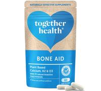 Bone Aid - Together Health - Plant-Based Calcium & Vitamins K2 & D3 - Vegan Friendly - Made in The UK - Pack of 6-360 Vegecaps