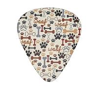 Bone And Paw Print Guitar Plectrums Classical Triangle Bass Acoustic And Electric Guitar Plectrums For Guitarists 12 Pieces