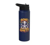 Bone Appetit Halloween Festive Skeleton Stainless Steel Insulated Water Bottle