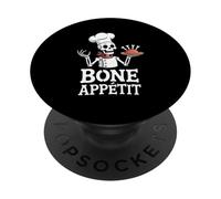 Bone Appetit Halloween Skeleton Chef Pun PopSockets Adhesive PopGrip