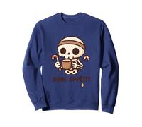 Bone Appétit Skeleton Coffee Candy Cane Design Sweatshirt