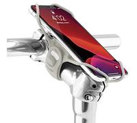 BONE Bike Phone Holder Mount for Stem Handlebar Silicone, Cycling Universal Bicycle Road Bike Cell Phone Holder for 5.8-7.2" Most Smartphones, iPhone 16 15 14 13 Pro Max, Pro 3 (Grey)