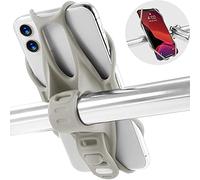 Bone Bike Tie 3, Universal Bike Phone Handlebar Mount for 5.8"-7.2" Phones | Scratch-Free & Shock-Absorbing Silicone Strap, Anti-Slip & Tool-Free, Bicycle Phone Holder for E-Bike & Strollers (Gray)