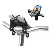 Bone Bike Tie 4 Pro Max, Bike Phone Mount for Stem & T/U-Shaped Handlebars | iF Design Award Winner, Scratch-Free & Tool-Free Silicone Dual-Strap, Fits 4.7"-7.2" Phones for MTB, Folding Bikes (Black)