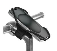 Bone Bike Tie 5 Pro, Universal Bike Phone Stem Mount for 4.7"-7.2" Phones | Enhanced Shock-Absorption Base, Stronger & Scratch-Free Silicone Strap, Bike Phone Holder for Road & MTB Cycling (Black)