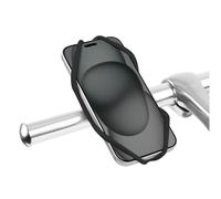 Bone Bike Tie 5, Universal Bike Phone Handlebar Mount for 4.7"-7.2" Phones | Enhanced Shock-Absorption Base, Stronger & Scratch-Free Silicone Strap, Bike Phone Holder for E-Bikes & Strollers (Black)
