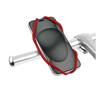 Bone Bike Tie 5, Universal Bike Phone Handlebar Mount for 4.7"-7.2" Phones | Enhanced Shock-Absorption Base, Stronger & Scratch-Free Silicone Strap, Bike Phone Holder for E-Bikes & Strollers (Red)