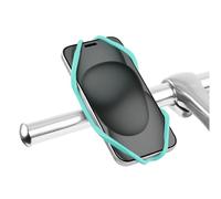 Bone Bike Tie 5, Universal Bike Phone Handlebar Mount for 4.7"-7.2" Phones | Enhanced Shock-Absorption Base, Stronger & Scratch-Free Silicone Strap, Bike Phone Holder for E-Bikes & Strollers (Turquoise)