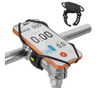 Bone Bike Tie 6 Pro, Universal Bike Phone Stem Mount for 4.7"-7.2" Phones | Extra Secure Dual Cross-Strap, Shock-Absorbing & Scratch-Free Silicone Strap, Bicycle Phone Holder for Road & MTB Cycling