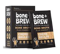 bone + Brew Crème Brulée Coffee Alternative - Chicken & Beef Broth, 12g Protein, 13g Collagen, 0 Carbs, No Sweetener & Oil-Free - 7 Packets