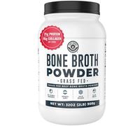 Bone Broth Powder, 2lb Pure Grass Fed Beef Bone Broth Protein Powder. Unflavored, Contains Collagen, Glucosamine & Gelatin, Paleo, Keto, Gut-Friendly, Non-GMO, Dairy Free. 32oz