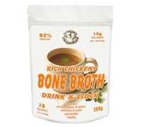 Bone Broth Rich Chicken Flavour, 16.5g Protein per Serving, 15 Servings, 100% Natural Collagen & Protein Bone Broth from Sweden. Nutrition for Healthy Joints, Skin, Hair & Nails 300g