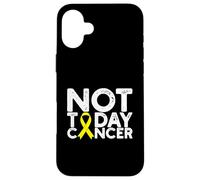 Bone Cancer Awareness Not Today Cancer Yellow Ribbon Sarcoma Case for iPhone 16 Plus