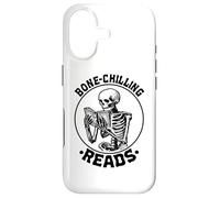 Bone-Chilling-Reads Book Lover Bookworm Skeleton Funny Book Case for iPhone 17