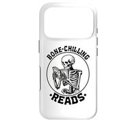 Bone-Chilling-Reads Book Lover Bookworm Skeleton Funny Book Case for iPhone 17 Pro