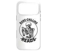 Bone-Chilling-Reads Book Lover Bookworm Skeleton Funny Book Case for iPhone 17 Pro Max
