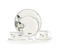 Bone China Dinnerware Set Ceramic N, Plates, Cups and Saucers Landscape Painting Style Dinnerware Set Chinese Style Dinner Set for Home Hotel,