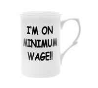 Bone China I'm ON Minimum Wage 10 Fl Oz Beaker/Mug