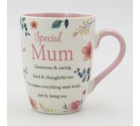 Bone China Mum Mug - Floral Sentimental Verse Cup for Mum - Quality Gift for Birthday, Christmas, Mother’s Day