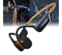 Bone Conduction Headphones(Bluetooth 5.3), 20 Meters Waterproof+HIFI Sound Quality, Magnetic Charging/300 Hours of Standby, Button Type/open Type/30g, for Exercise/swimming,Orange