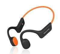Bone Conduction Headphones,IPX7 Waterproof Running earphones,Open ear Bluetooth 5.3 Sport Headphones Built-in Mic,10H Playtime for Cycling,Gym,Hiking,Workout. (Orange)