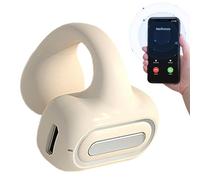 Bone Conduction Headphones - Wireless Ear Clip, Open Ear Bluetoth 5.3 | 12-Hour Battery Wireless Headset with Hi-Fi Sound, Waterproof, Noise-Cancelling, Single-Axis Sports Headphones, Comfortable