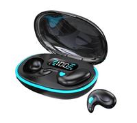 Bone Conduction Headphones - Wireless Earbuds | HiFi Sound Running Earphones with LED Display Charging Case | Built-in Microphone | Side Sleeper Sleep Earbuds | Ear Clip Buds for Workout Running