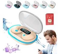 Bone Conduction Sleep Bluetooth Headset, Blauue In-Ear Bluetooth 5.3 Clip Wireless Earbuds, Fitness Headphones with LED Digital Display Charging Case, Ipx5 Waterproof Bluetooth Earbuds (beige)