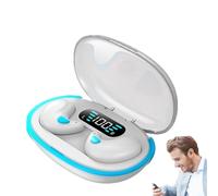 Bone Conduction Sleep Bluetooth Headset, Sleep Wireless Headphones, In-Ear Wireless Bluetooth 5.3 Earphones, Ipx5 Waterproof Wireless Earbuds, Built-In Mic Calls for Sport, Work, Driving(White)