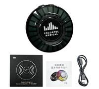 Bone Conduction Speaker - Colorful Rhythm Lights Music Player, Sound Box | Computer Speakers, Bass Sound for Desktop and Rooms, Conduction or