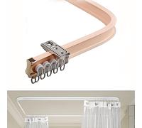 Bone Curtain Track with Silent Rollers Ceiling or Wall Mount for Curtains Room Dividers Shower Curtains Versatile Durable Easy Installation Home Decor Solution