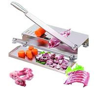 Bone Cutter Machine - Manual Meat Slicer with 220/270/370mm Blade, Non-Slip Base and Removable Tray, Heavy-Duty Frozen Meat & Bone Chopper for Home Kitchen & Butchery 370mm