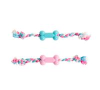 Bone dog chew toy with nylon rope Duvoplus Dogtoy Puppy TPR