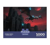 Bone Dragon Skimming Night 1000 Pieces Portable Jigsaw Puzzle Age 3+ Quirky, Abstract Design, Fun Details, Educational, Challenging Puzzle Games 70x50cm/1000pcs