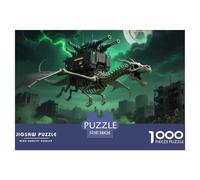 Bone Dragon Skimming Night 1000 Pieces Premium Jigsaw Age 14+ for Adults Quirky, Abstract Design, Home Decoration, Educational, Challenging Puzzle Games 38x26cm/1000pcs