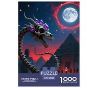 Bone Dragon Skimming Night 1000 Pieces Premium Jigsaw for Adults Gifts Quirky, Abstract Design, Home Decoration, Educational, Challenging 38x26cm/1000pcs