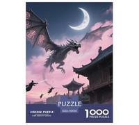 Bone Dragon Skimming Night 1000 Pieces Premium Jigsaw for Adults Quirky, Abstract Design, Fun Details, Educational, Challenging Puzzle Games 70x50cm/1000pcs
