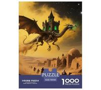 Bone Dragon Skimming Night 1000 Pieces Premium Jigsaw for Adults Quirky, Abstract Design, Home Decoration, Educational, Challenging 70x50cm/1000pcs
