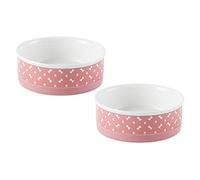 Bone Dry Ceramic Pet Collection, Medium Bowl Set, Rose 2 Count