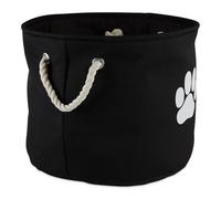 Bone Dry Collapsible Bin, Cotton, Black, M Round