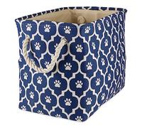 Bone Dry Lattice Paw Print, Cotton, Nautical Blue, Medium Rectangle