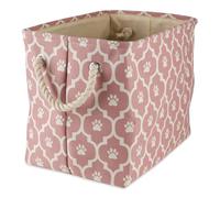Bone Dry Lattice Paw Print, Cotton, Rose, Medium Rectangle