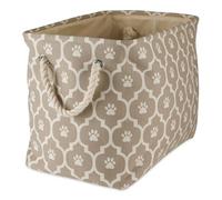 Bone Dry Lattice Paw Print, Cotton, Stone, Medium Rectangle