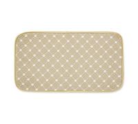 Bone Dry Machine Washable, Ultra Absorbent Pet Mat, 10x18, Taupe Trellis Print