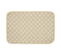 Bone Dry Machine Washable, Ultra Absorbent Pet Mat, 12x18, Taupe Trellis Print