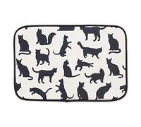 Bone Dry Machine Washable, Ultra Absorbent Pet Mat, Small, 12x18, Cat Silhouette