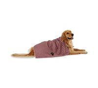 Bone Dry Pet Grooming Towel Collection Absorbent Microfiber X-Large, 41x23.5, Striped Cranberry